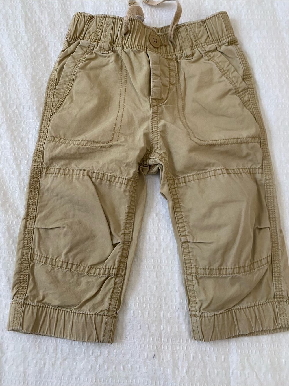 GAP Kids Tan Elastic-Waist Cargo Pants